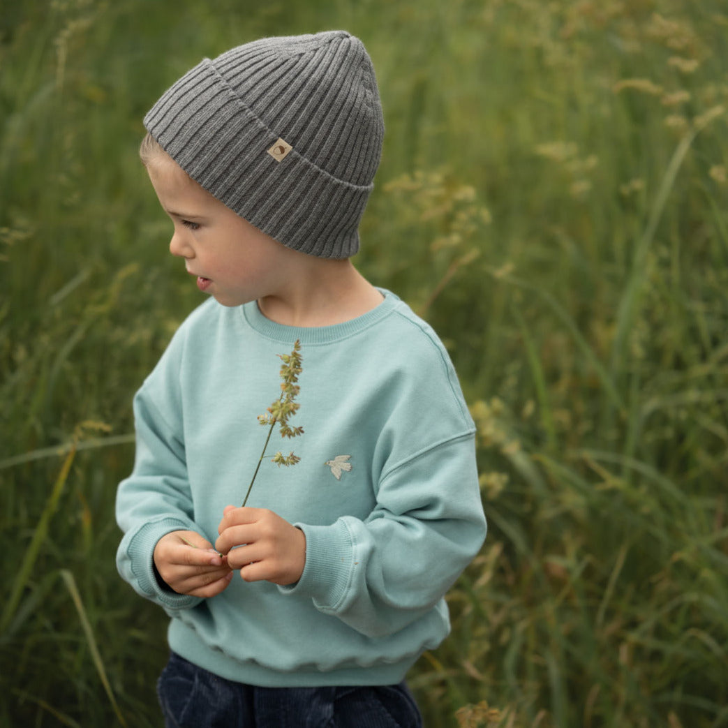 Sweatshirt mit Stickerei "Möve"